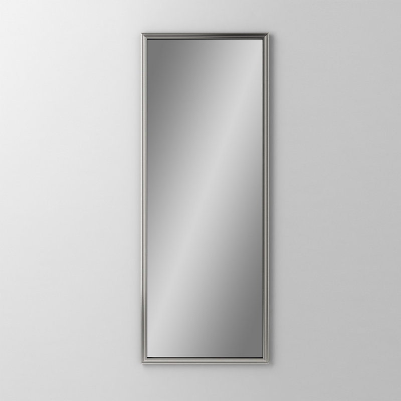 Miroir de salle de bain Main Line, Nickel satiné, H 40 po x l 16 po x P 1,63 po