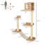 Arbre à chat mural multi-niveaux avec poteaux à griffer en sisal et condo intérieur PawHut, peu encombrant et durable