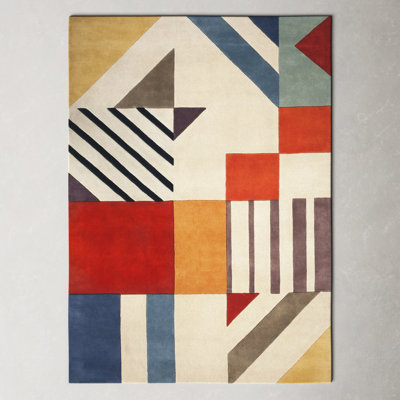 Tripoli Hand Tufted Wool Ivory/Multi Rug