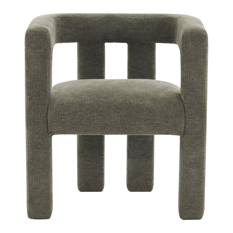 Fauteuil d'appoint rembourré en chenille de 25,4 po de largeur Silton , Chenille verte