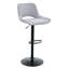 Ensemble de 2 tabourets de bar réglables Modern Modern, tissu en lin gris clair, peut supporter jusqu'à 250 lb, convient aux bars à la maison et aux îlots de cuisine.