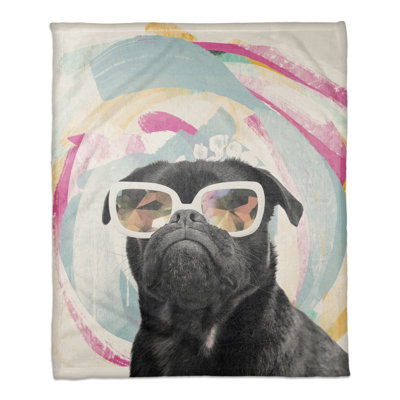 Jeté polaire Kaleidoscope Pug
