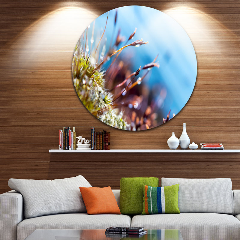 « abstract moss fleurs », impression, H 36 po x l 36 po x P 1 po, Métal