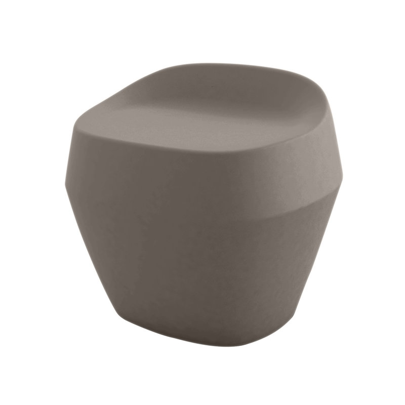 Noma Plastic Decorative Stool, Taupe