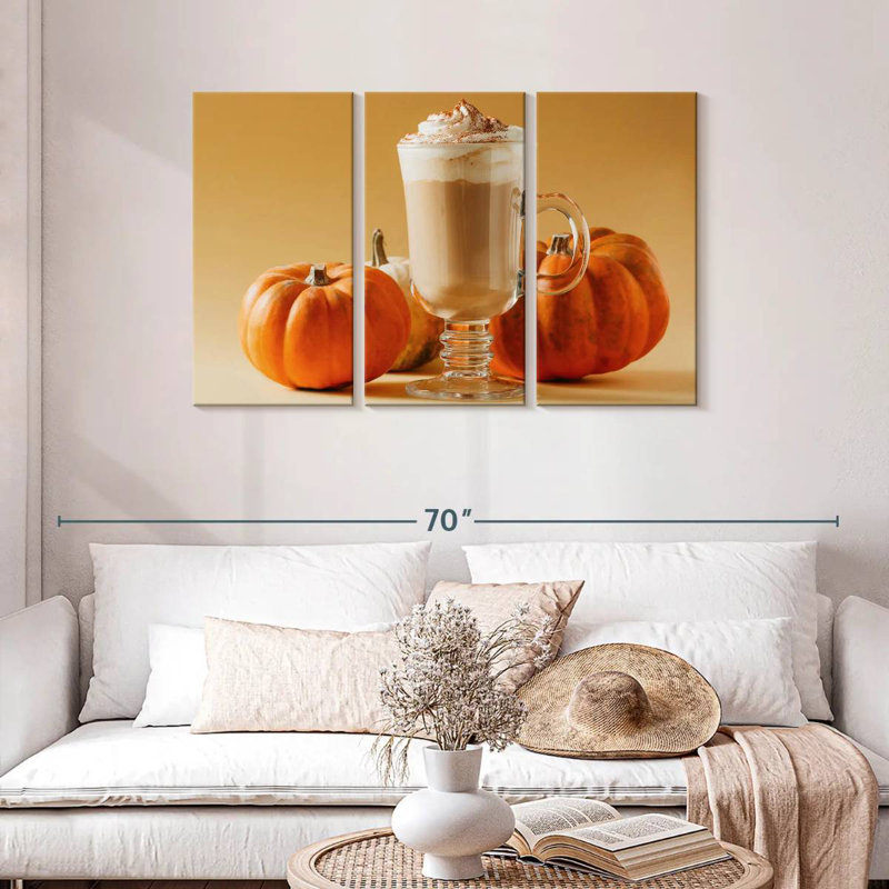 Yarlin Spiced Pumpkin Latte, 28" H x 45" W