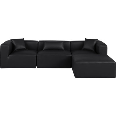 Hridan Upholstered L-Shaped Sectional Reversible