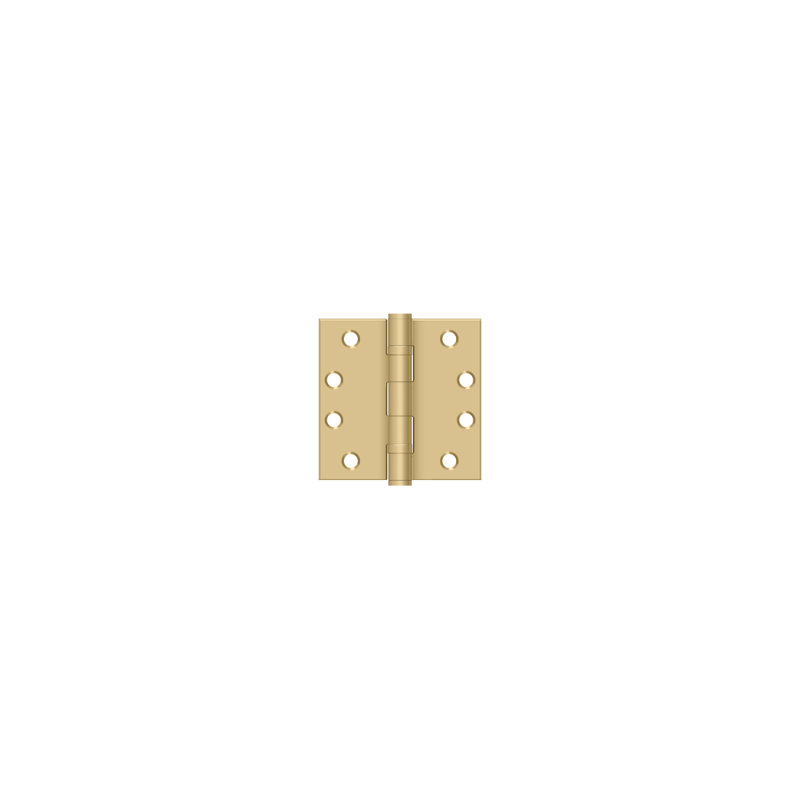 Steel Surface Mount Hinge, Brushed Brass
