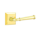 Merrimack Round Passage (Hall & Closet) Door Lever with Square Rosette