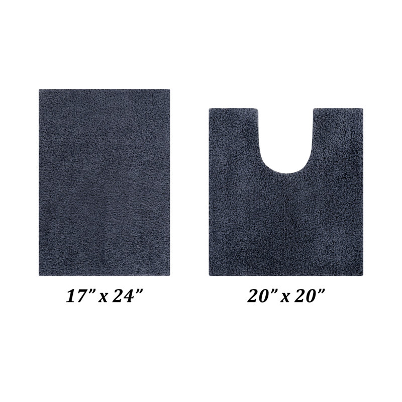 Loida Non-Slip Bath Rug, Charcoal