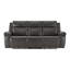 Canapé inclinable électrique en cuir véritable de 88,2 po de large Kenol avec appui-tête réglable-114572862