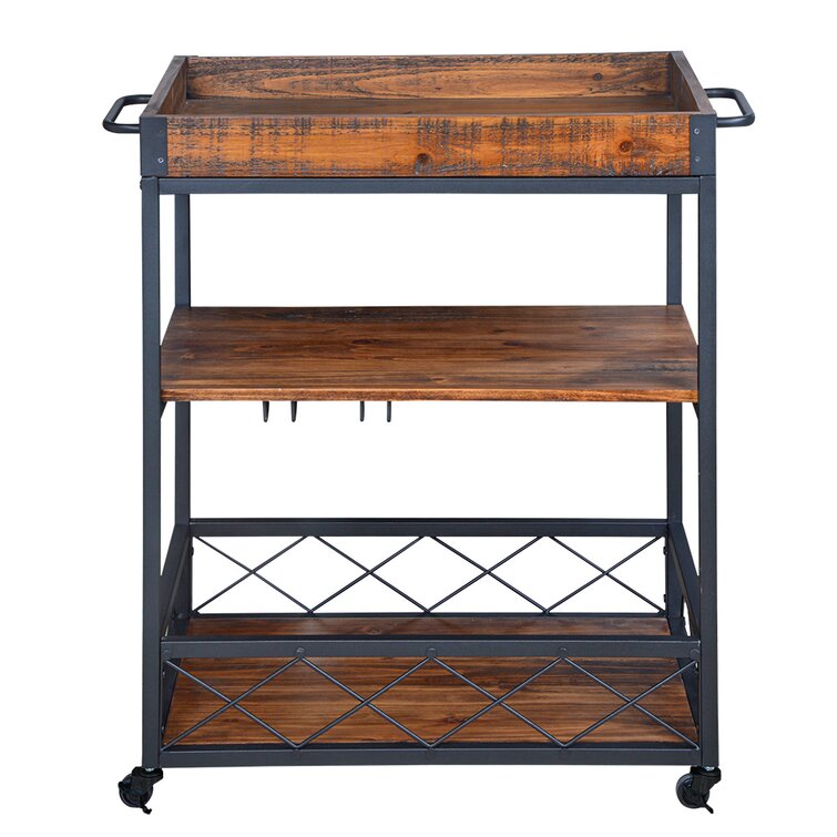 Shurtz Solid Wood Bar Cart