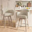 Tabourets de bar pivotants en chenille avec accoudoirs-2048631172