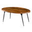 Table basse ovale en bois et fer, 39 po x 26 po x 16 po, finition naturelle, Union Dazzle Finish Union, leurre