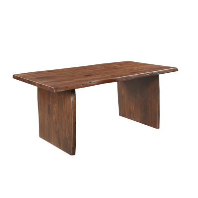 Live Edge Solid Wood Dining Table by Loon Peak