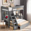 Lit superposé avec bureau et USB-1208861704