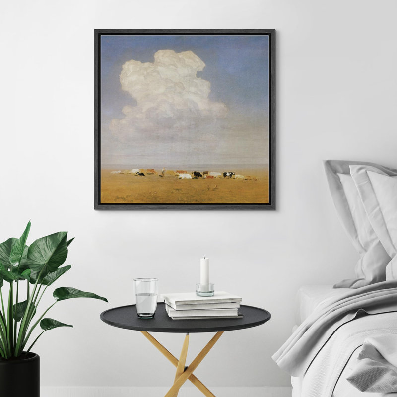 «Cloudy», reproduction sur toile, Noir, H 24 po x l 24 po