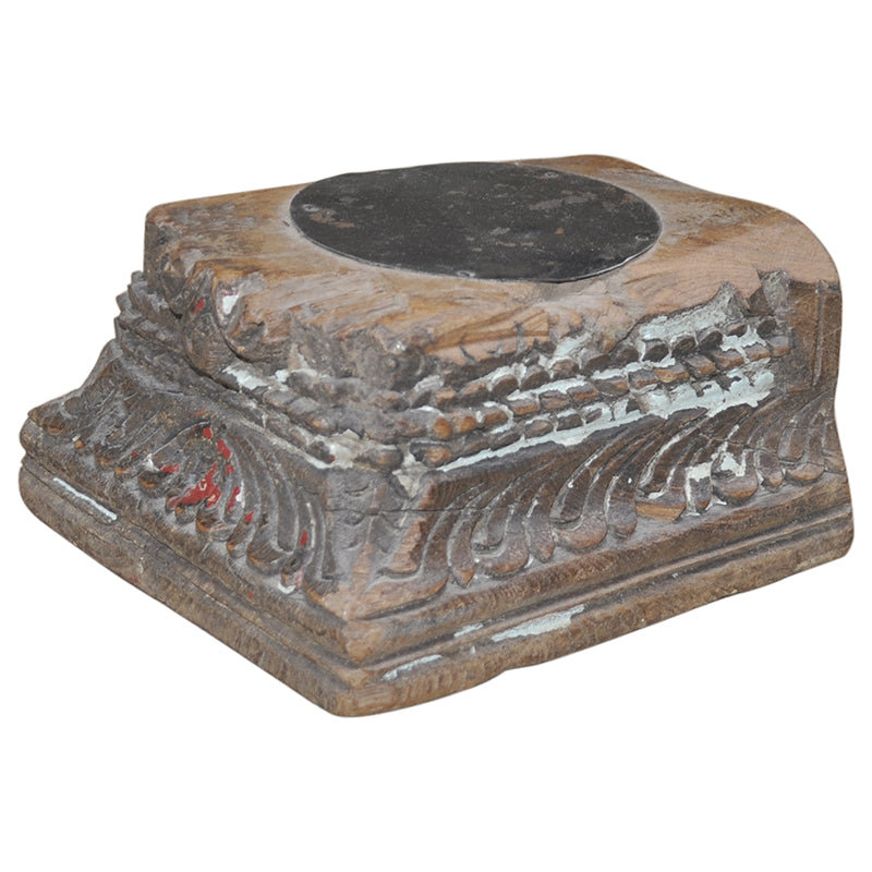 4'' H Solid Wood Candlestick