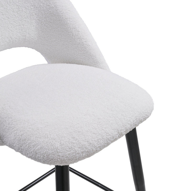 Colclasure Upholstered Counter Stool with Metal Frame
