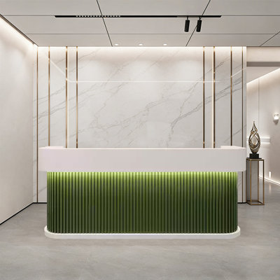 Bureau d'ordinateur, bureau d'écriture et table de réception polyvalents - 78,74 po avec effet d'éclairage DEL pour le bureau ou l'utilisation commerciale