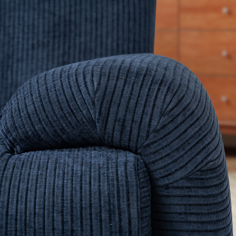 42" W Foam-Filled Upholstered Accent Armchair, Navy