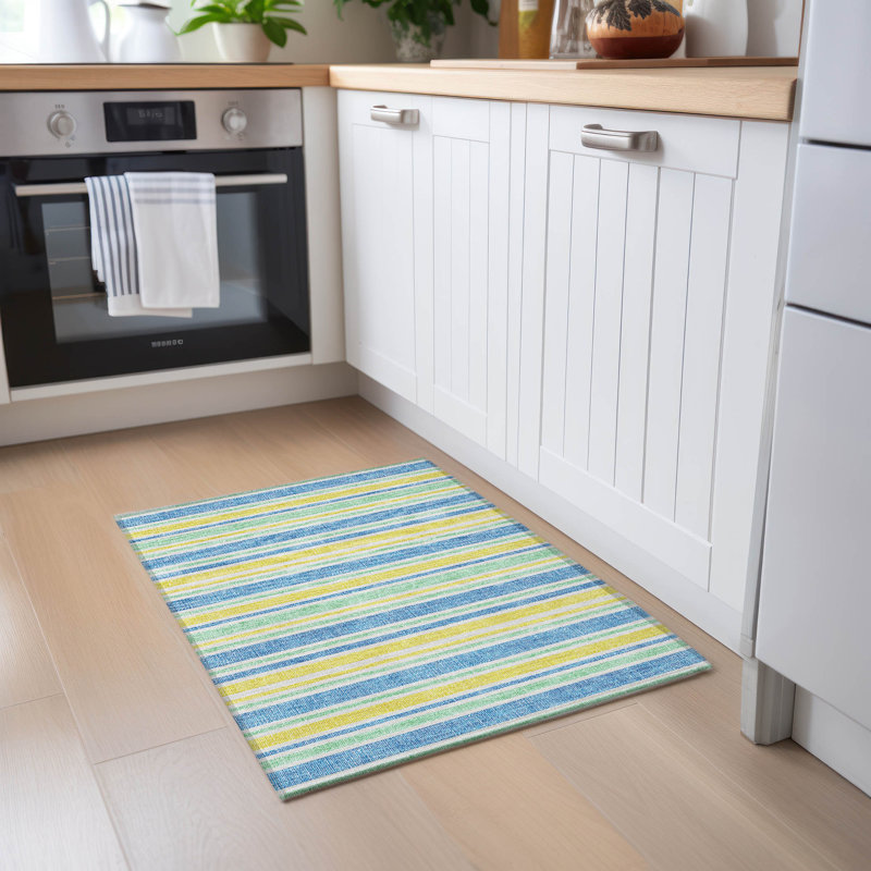 Tapis intérieur / extérieur Kinslee, Rectangle 1 pi 8 po x 2 pi 6 po