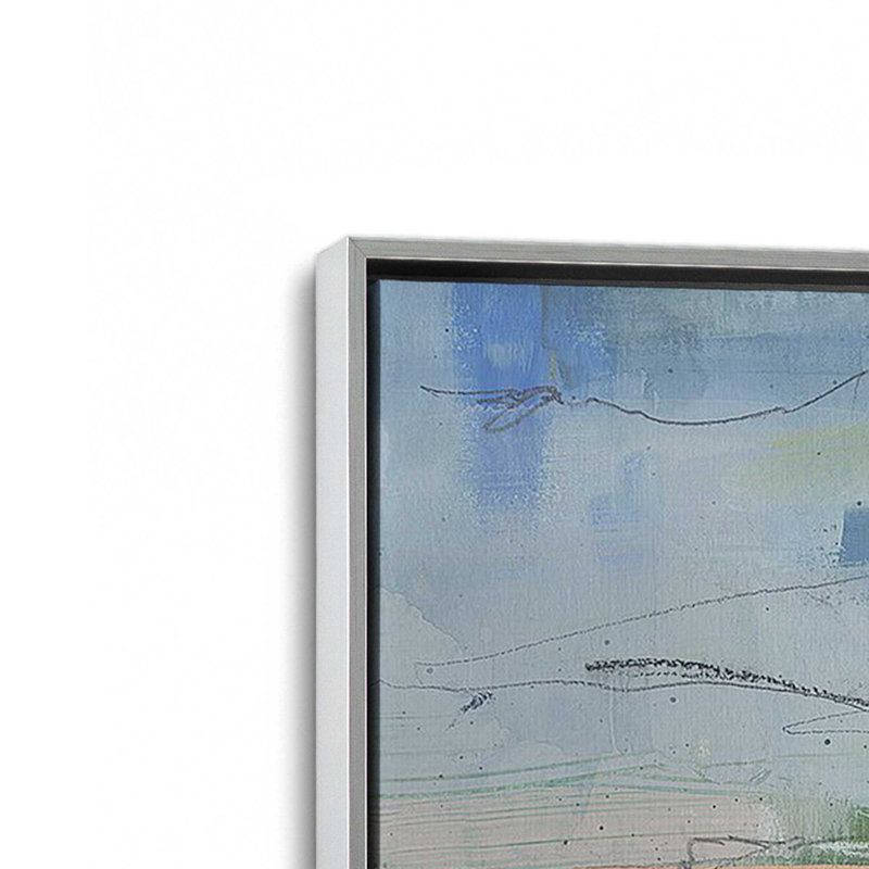 «Twilight's First Glow», reproduction sur toile, Cadre flottant en chrome poli, H 22 po x l 32 po x P 1,75 po