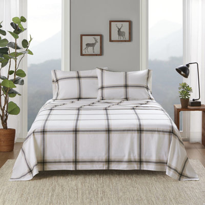 Drap-housse 100% coton flanelle brun clair 3 pièces brossé pour une sensation douce et rêveuse