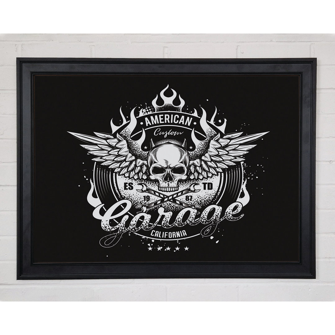 American Custom Garage Gerahmter Druck