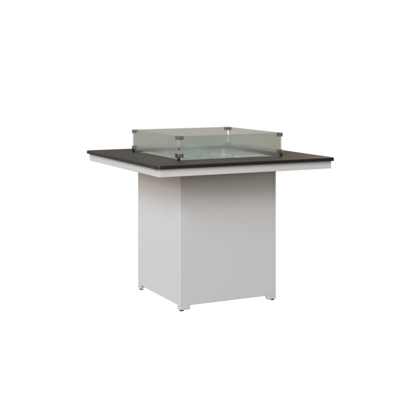  Table de salle à manger Numa Marine, H 31 po x l 47 po x P 47 po, Noir mat / blanc mat