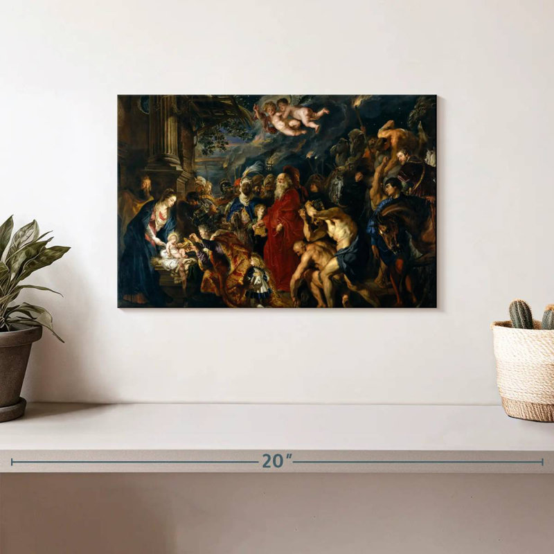 Leisha adoration des mages 1609, H 8 po x l 12 po