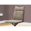 De 2 chaises d'appoint de salle à manger, rembourrées en taupe, pieds en métal noir, look moderne avec coussin profond et dossier rembourré brun, construction, siège confortable pour la chambre, style contemporain