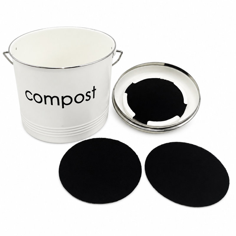 Bac à compost en acier thermolaqué - 8,5 po, H 8,5 po x l 8,5 po x p 8,5 po