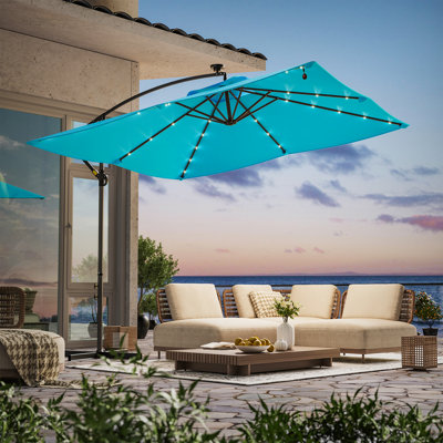 98.4'' Lighted Cantilever Umbrella
