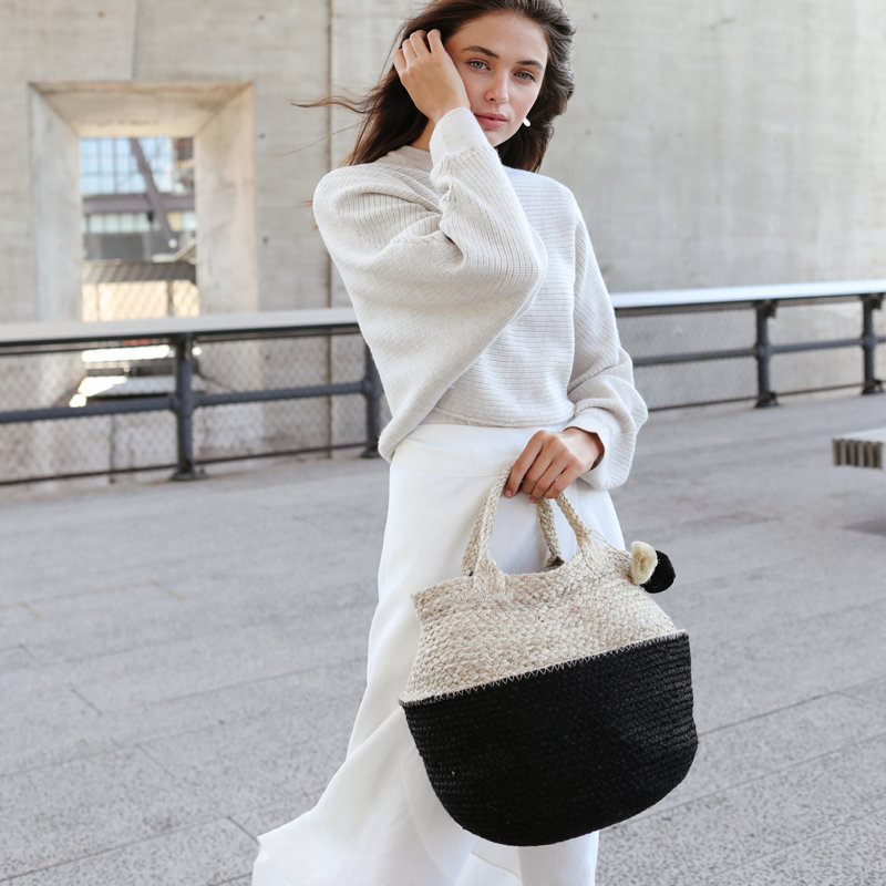 Panier en jute, H 10 po x l 13 po x P 13 po