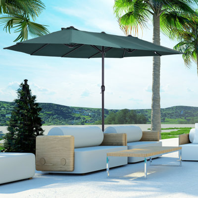 Outsunny 4.6m Garden Parasol Double-Sided Sun Umbrella