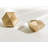 Faceted Hexagonal Solid Brass Cabinet Knob