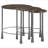 Natural and Gunmetal 3-Piece Nesting Table