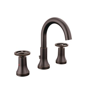 Trinsic Widespread Bathroom Faucet 3 Hole with Wheel Handle, 2-handle Bathroom Sink Faucet