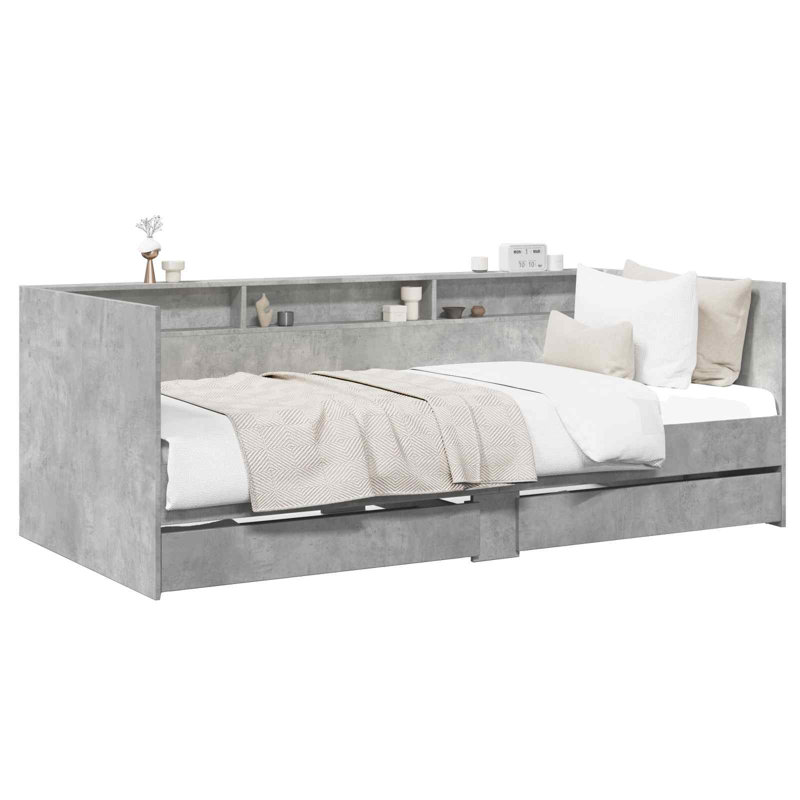 Bed, Concrete Grey