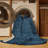 Machine Washable Solid Blue Area Rug