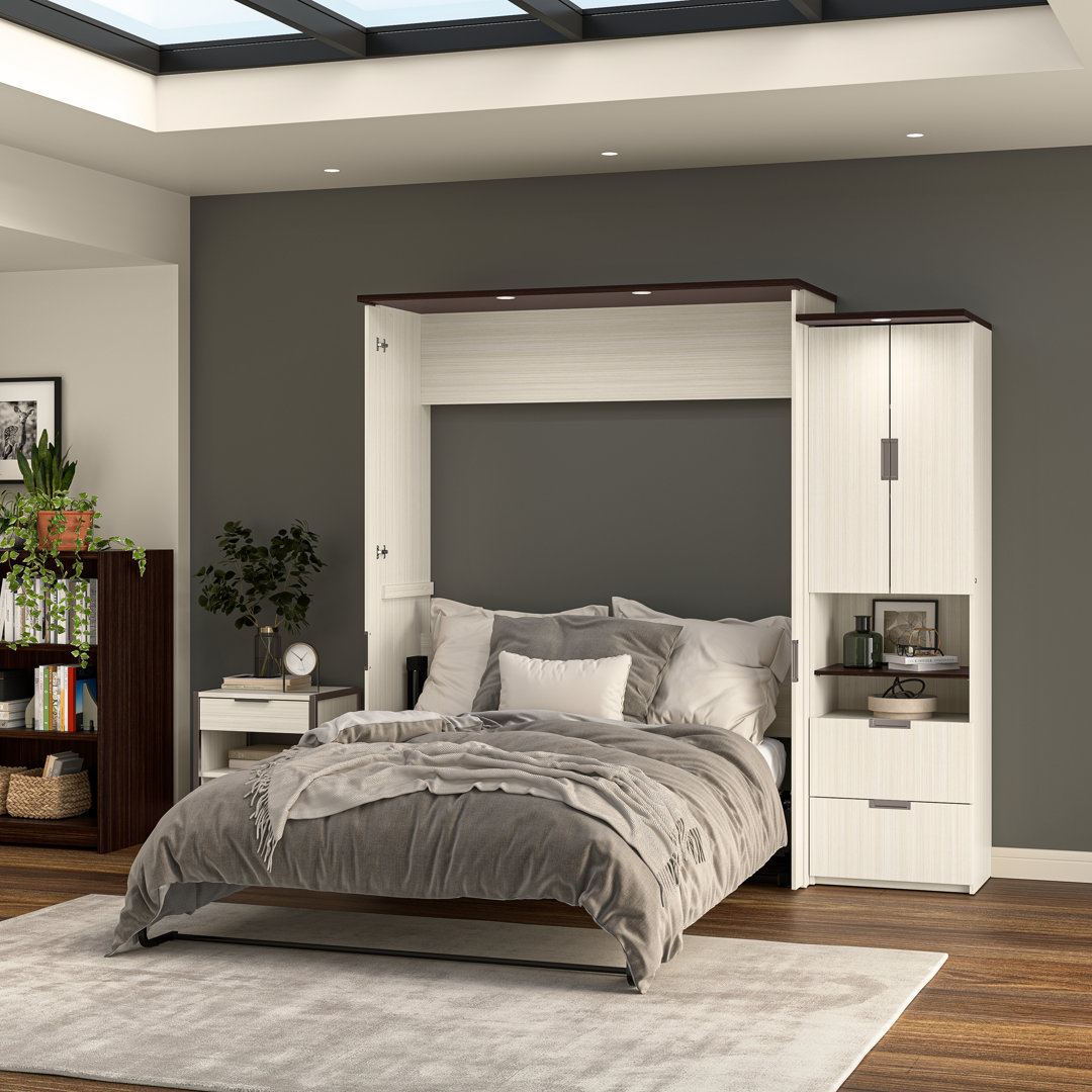 Arlex 91W Murphy Bed with Storage Cabinet Wade Logan®
