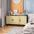 Sideboard Buffet Cabinet, Kitchen Cabinet, Coffee Bar Cabinet with 3 Rattan Doors-395127981