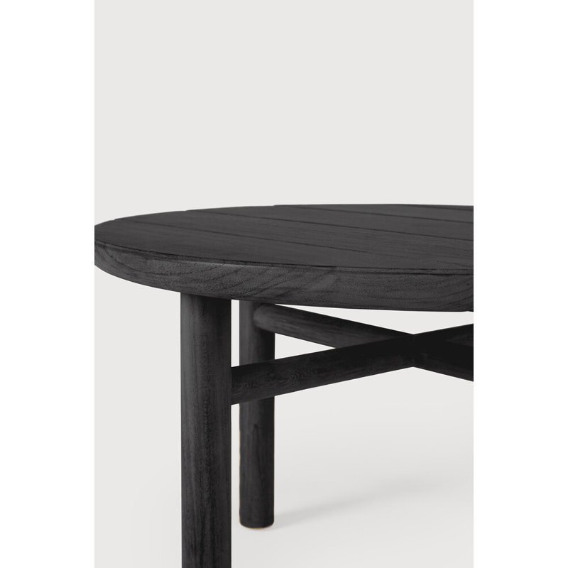 Quatro Outdoor Round Teak Coffee Table,  24" W x 24" L