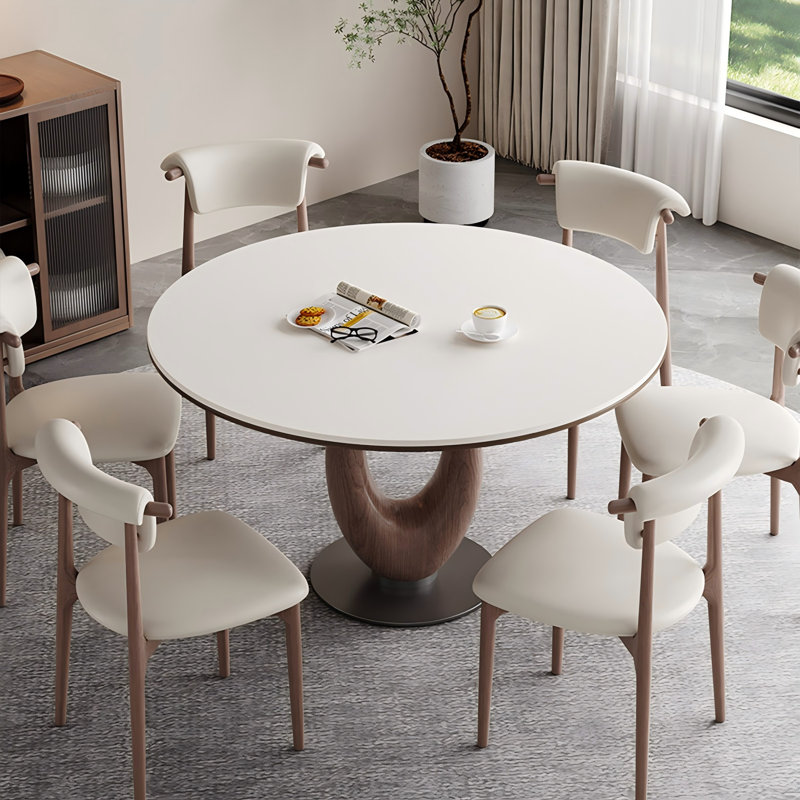 Table de salle à manger en frêne massif, H 29,53 po x L 47,24 po x l 47,24 po