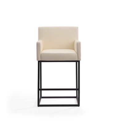 Tabouret de bar en cuir végétalien Ambre