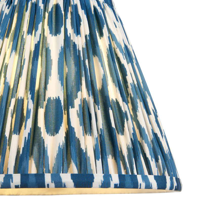 Ikat Lamp Shade, Blue, 18.5cm H x 12.5cm W x 25cm D