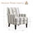 Classic Upholstered Armchair with Nailhead Trim and Solid Wood Leg-294943808