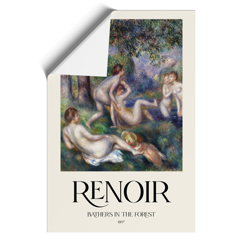 Bathers in the Forest Print by Pierre Auguste Renoir - Frameless Print, 59cm H x 42cm W x 0.1cm D