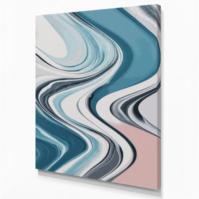 Abstrait art fluide sur toile grise 69