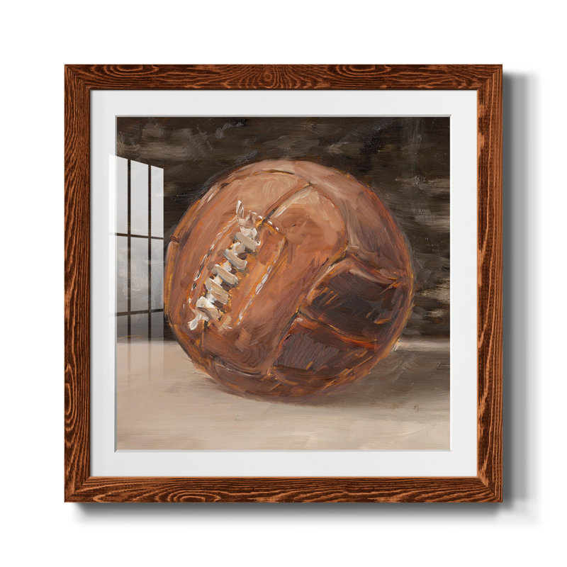 Cuir rétro III - reproduction encadrée de qualité supérieure - prête à être accrochée, H 35,5 po x l 35,5 po x P 1,5 po